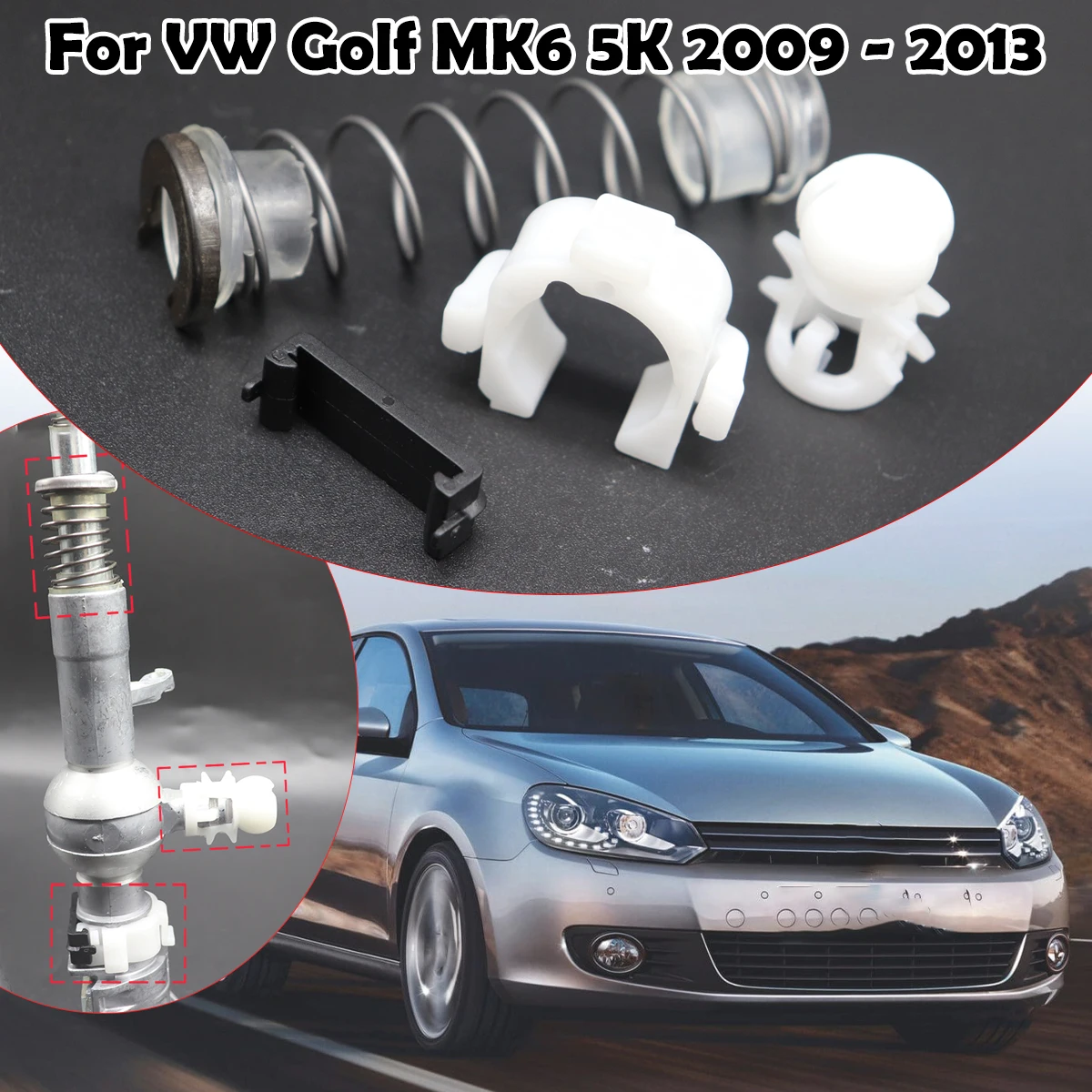 

For VW Golf MK6 5K 2009 - 2013 Gear Shifter Selector Lever Shaft Gear Stick Spring Bushing Shift Issue Fix Linkage End Rebuild