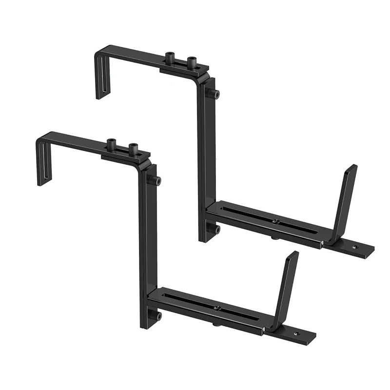 

2PCS Flower Box Holders Window Box Brackets Brackets For Window Boxes Planters Hanging Flower Box Holders, Heavy Duty Wall
