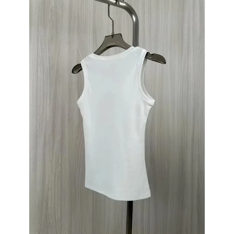 2025 Women's Cotton Vest - Slim Fit Sleeveless Summer Beachwear Chic Printed Design Luxury Gift image 3