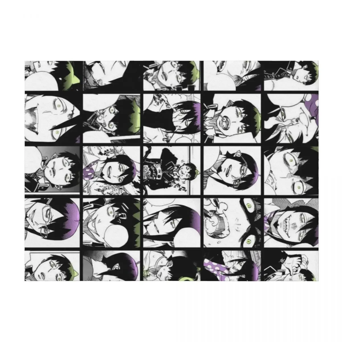 

Blue Exorcist Mephisto Amaimon Manga Panels Throw Blanket Stuffeds bed plaid Soft Beds Plaid on the sofa Blankets