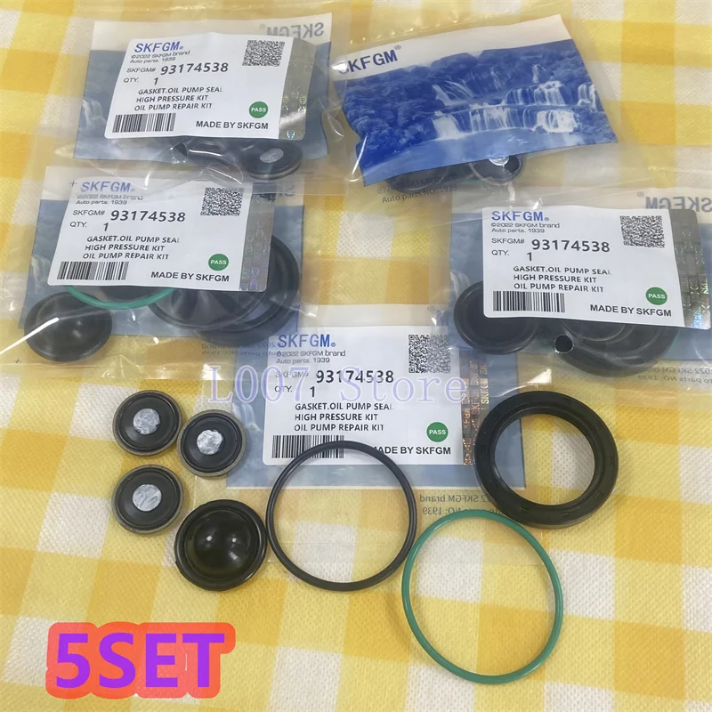 5Set Car Fuel Injection Pump Repair Kit For Opel Vauxhall Astra Vectra Zafira 2.2L OEM# 93174538 815049 24465785