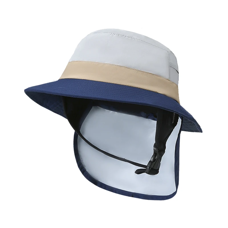 Sun Hat Men Women Summer Surfing Beach Accessory Neck Flap UV Protection Big Brim Breathable Fisherman Cap For Holiday Outdoors