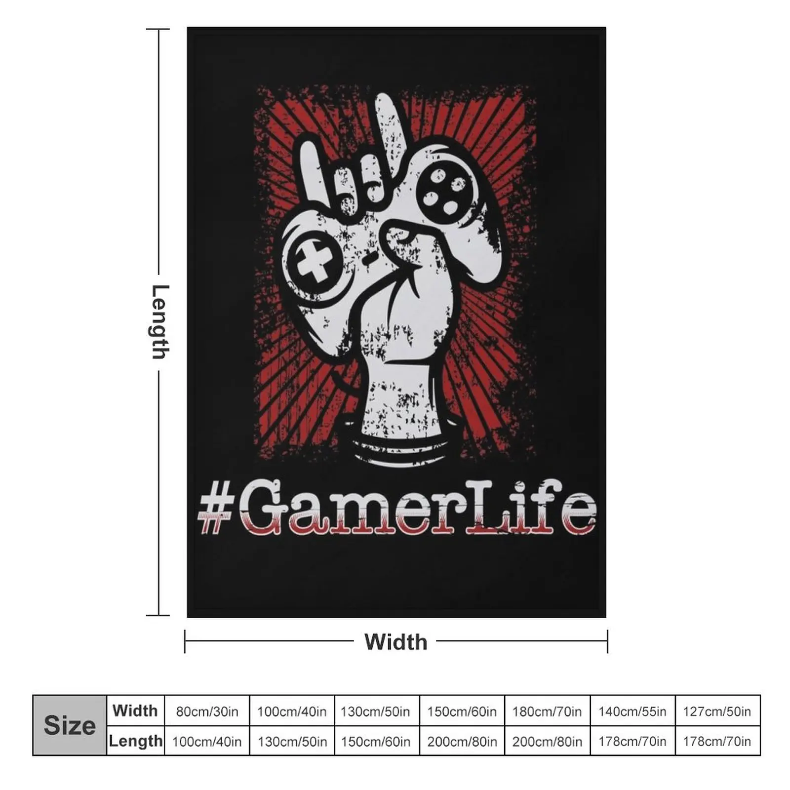 Gamer Life Gift Idea For Gamers Video Game Lovers Players Throw Blanket Furry Flannels Weighted Bed Blankets