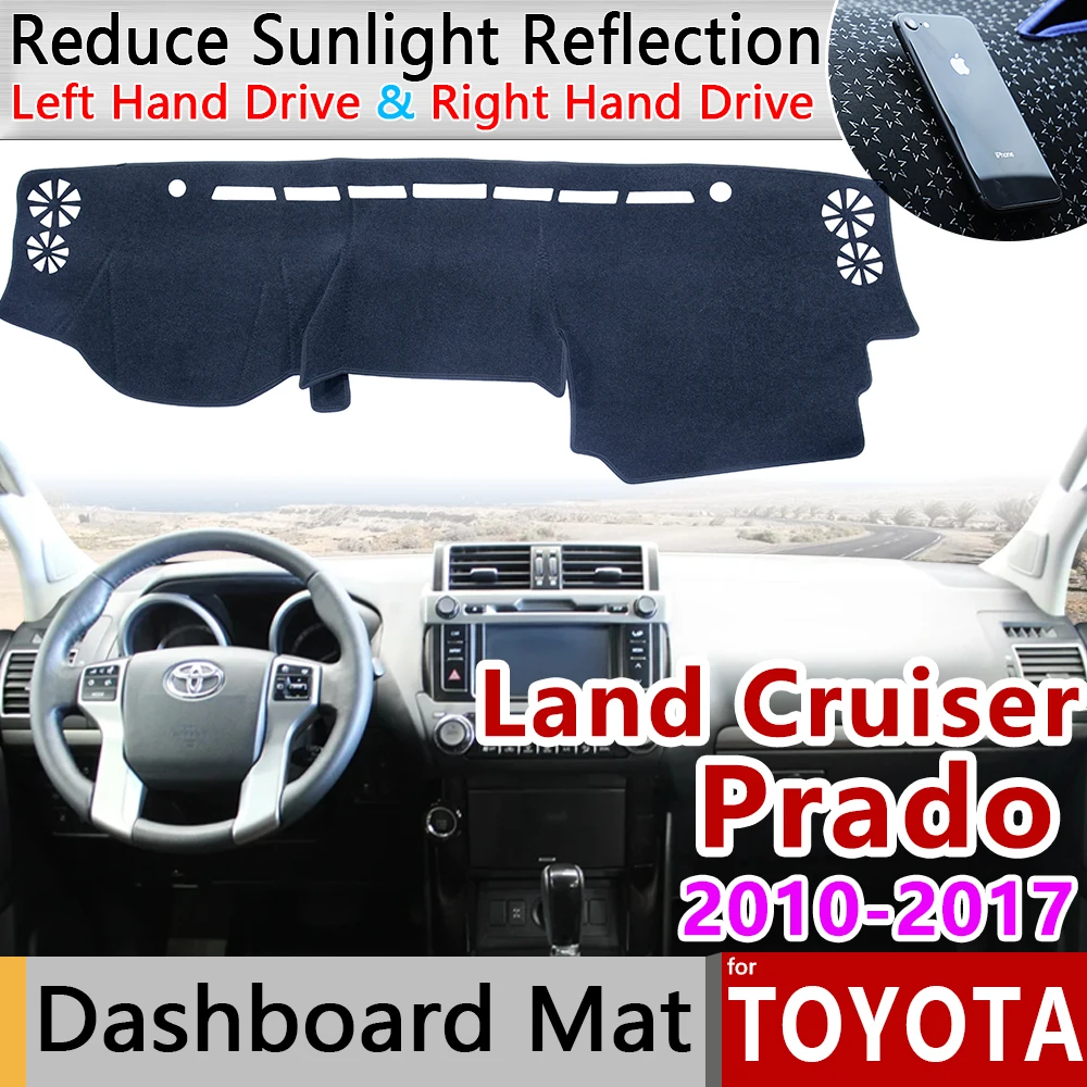 for Toyota Land Cruiser Prado 150 Series 2010~2017 Pre-Facelift LC150 J150 Anti-Slip Mat Dashboard Sunshade Dashmat Accessories