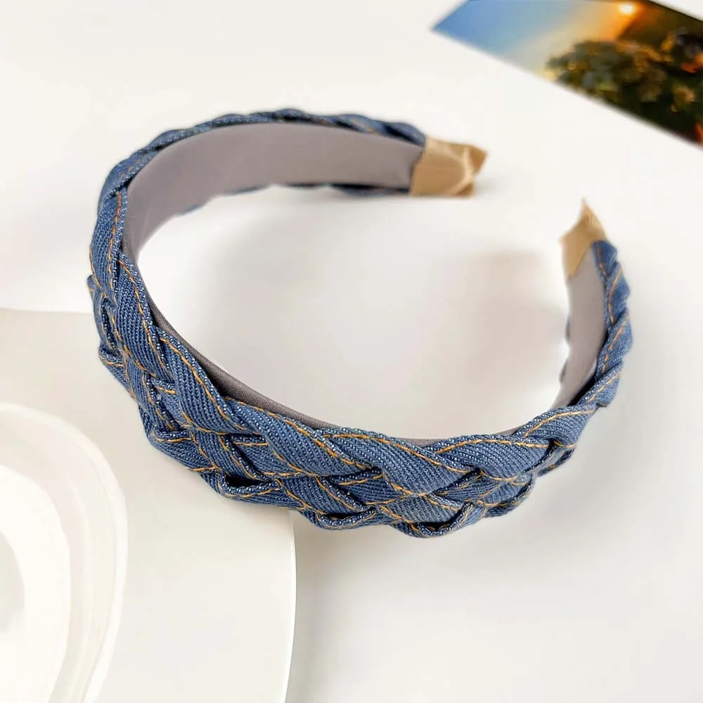

Denim Cloth Cowboy Headband Headdress Headwear Denim Knotted Headband Hair Accessories Korean Style Cowboy Hair Bands Daily