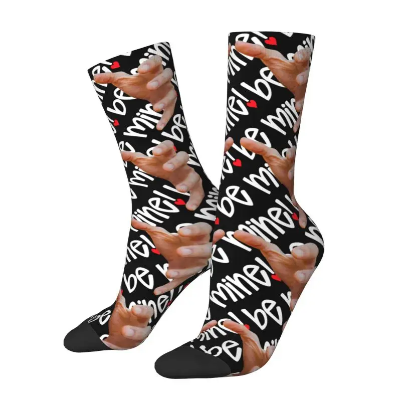 Custom Kawaii Printed Hand Head Photo Socks for Men Women Stretchy Summer Autumn Winter Face Crew Socks