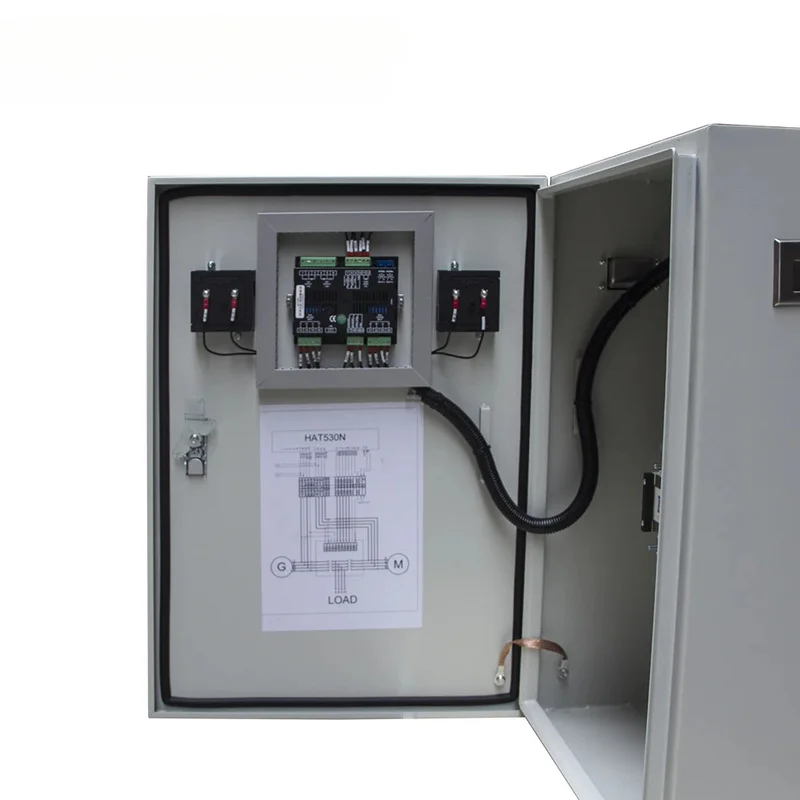 Aisikai 100A 4P ATS Dual Power Automatic Transfer Switch, Control Cabinet Box For Diesel Generator Set Power Distribution Equipm