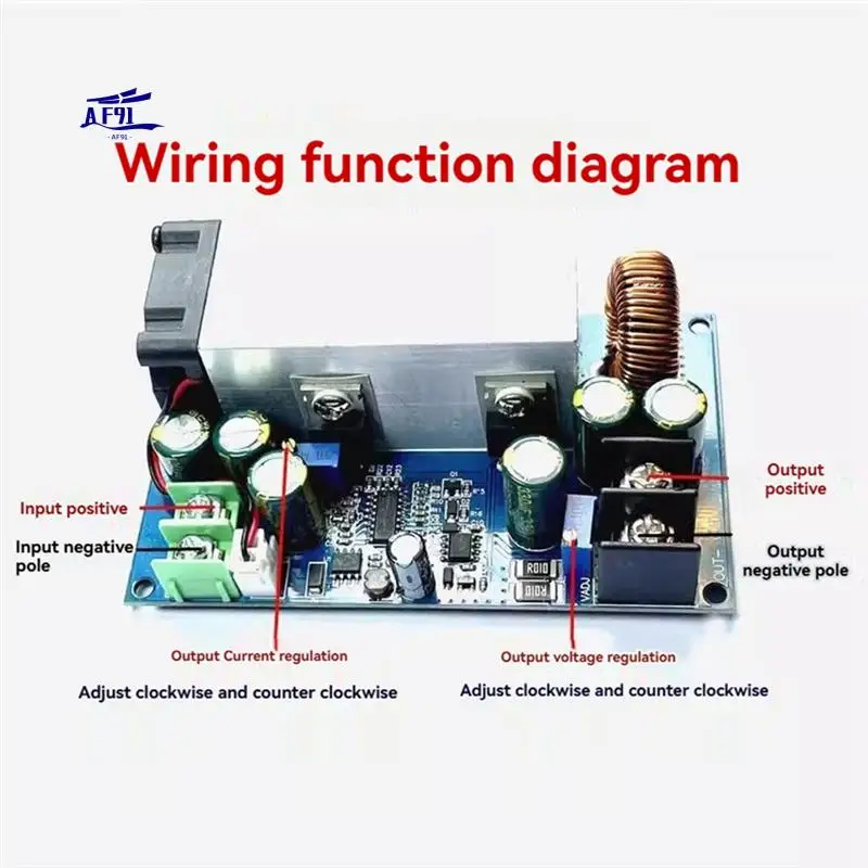 

AF91-600W 25A CC CV Adjustable Power Supply Module LED Driver DC-DC Buck Converter Voltage Regulator Module 12-75V To 2.5-60V