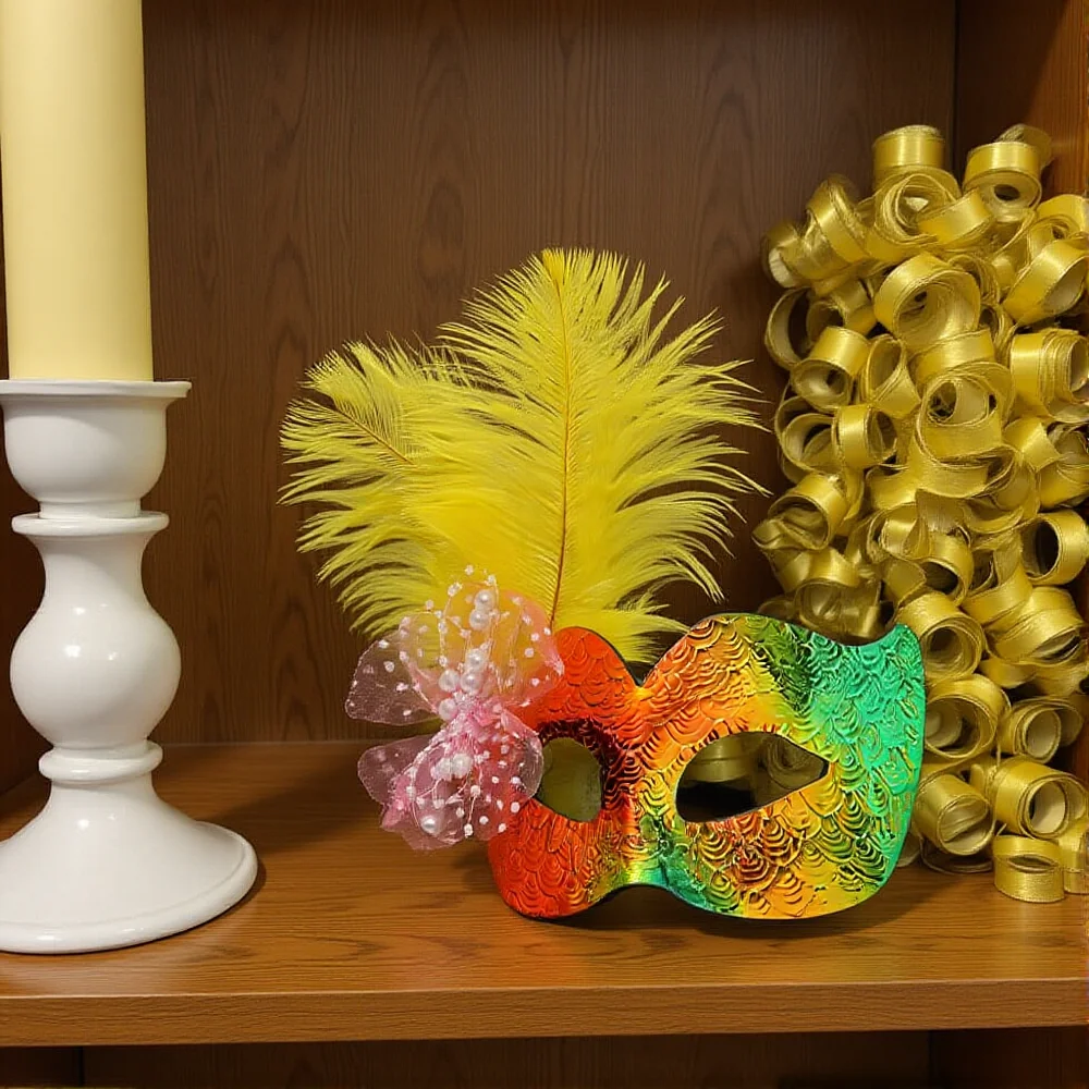 

Venetian Mask Baroque Feather Decor Mask Princess Mask Mystery For Parties Halloween Carnivals