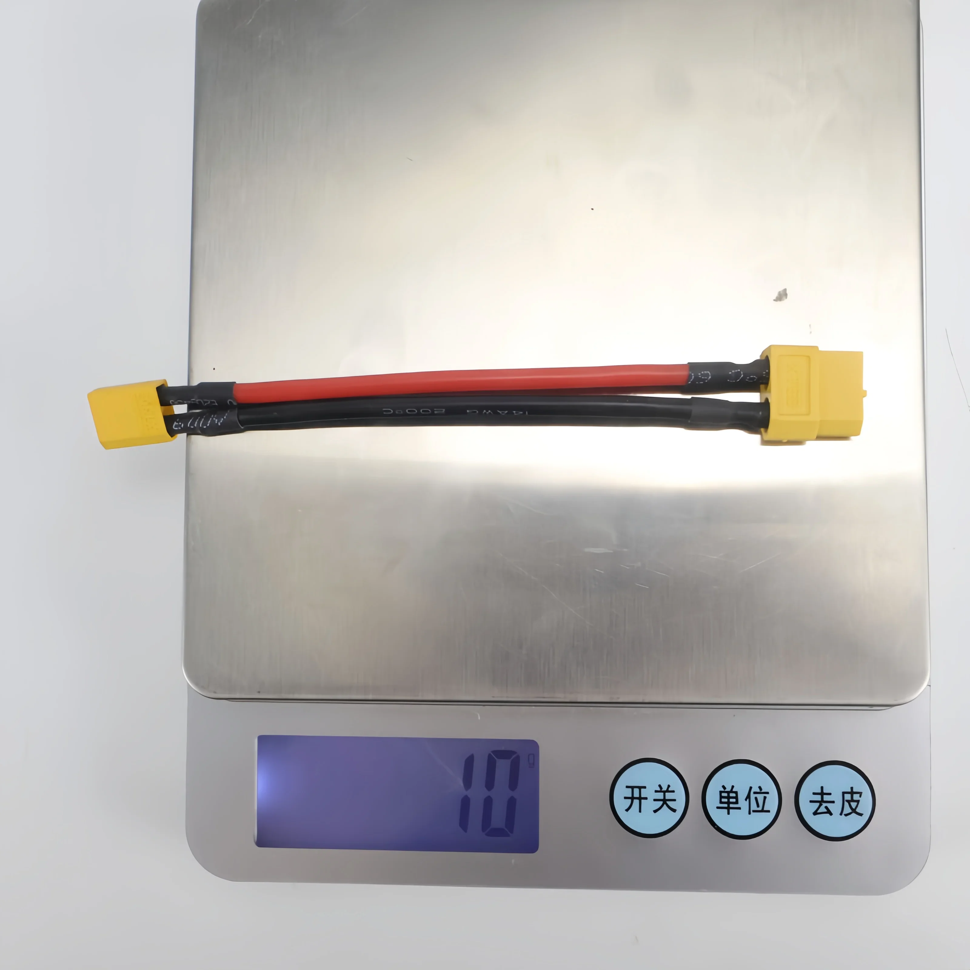 Conector XT60 a XT30 enchufe macho/hembra 10CM 14AWG Cable de silicona para cargador RC Quadcopter Dron FPV 4 Uds