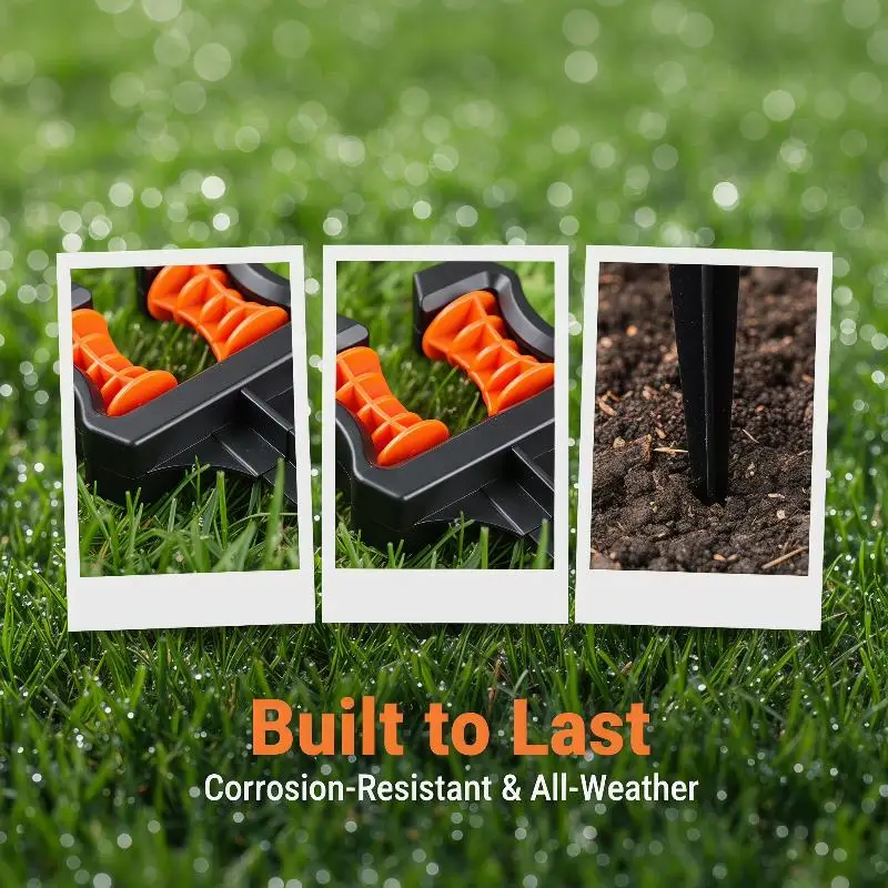Water Pipe Holder Spike for Precise Garden Hose Positioning in Landscapes