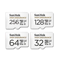 Cartão micro SD SanDisk de alta resistência 32GB 64GB 128GB 256GB leitura e gravação de alta velocidade vigilância por vídeo U3 V30 4K para drones