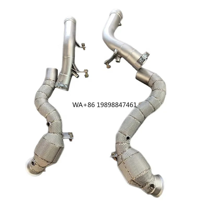 

Exhaust Ss304 Downpipe for Mercedes-benz Amg Gt63 Gt63s E63s 4.0t 2019-2022 Exhaust Straight Downpipe With Heat Shield