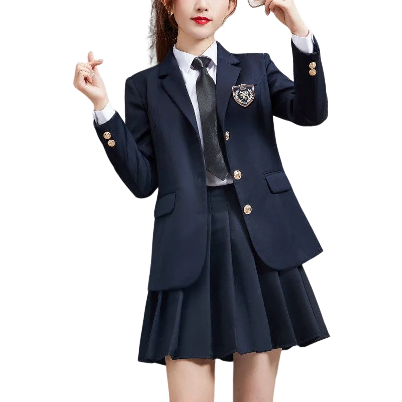 Women Dress Set  JK Japan Preppy Style Cute Kawaii High School Class Girl Student Uniform Blazers Clothes