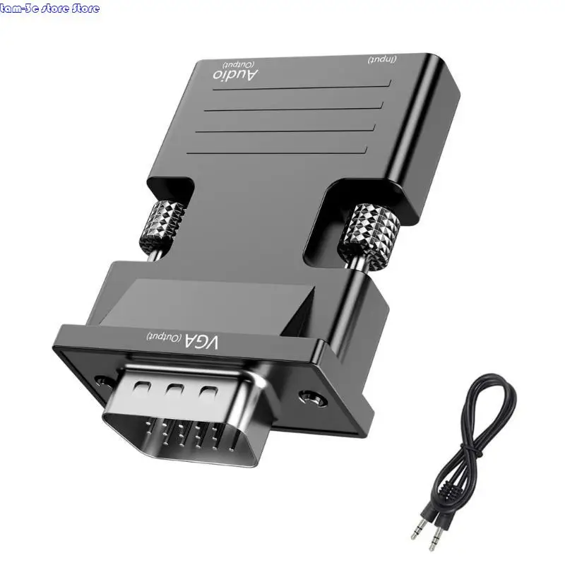 D0UA VGA с HDMI-совместимым адаптером преобразователя 1080p VGA Adapter для PC Laptop HDTV