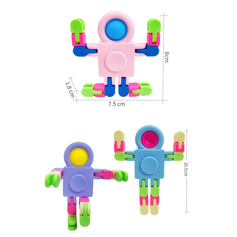 Space Robot Fidget Toys pour enfants, JOSpinner Toy, Push Bubble souligné, Hand Spinner, Antistress, JORotating Gifts, Nouveau