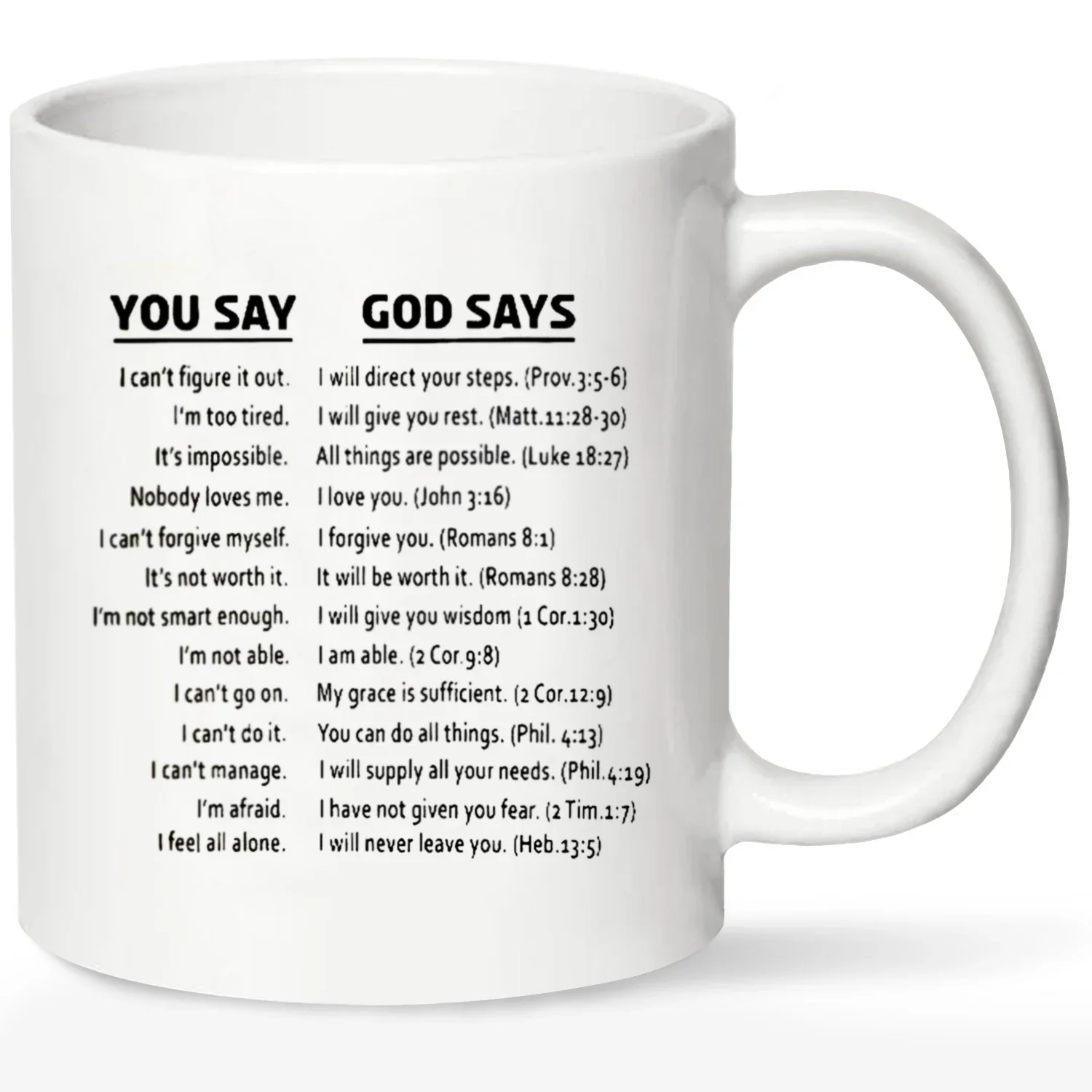 1pc,Inspirational Christian Coffee Mug -Versatile Drinkware, Bold Humor, Inspirational Gift For Friends,Coworkers,Dad,Mom,320ml