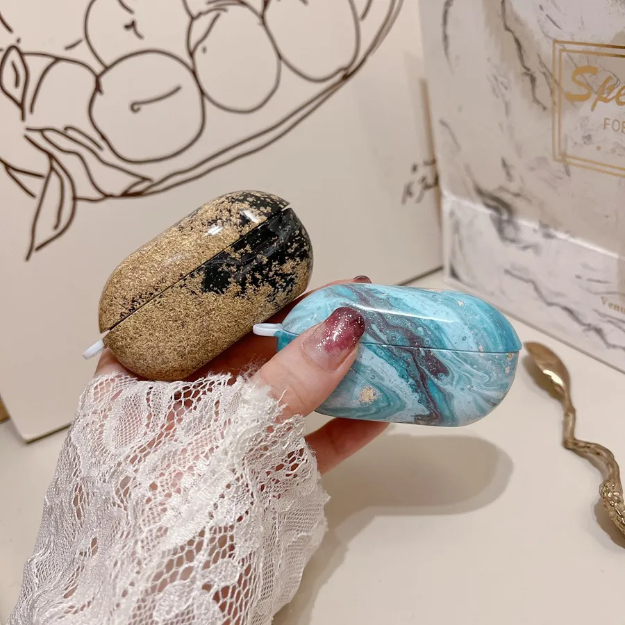 Voor Beats Solo Buds Case Kleurrijk Marmer Hard Plastic Oortelefoon Hoesje Voor Beats Solobuds Cover Oplaad Box Fundas