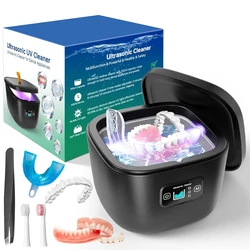 Ultrasonic Cleaner for Retainer Dentures Mouth Guard Aligner Whitening Trays 255ML 43kHz Jewelry Cleaner Ultrasonic Machine