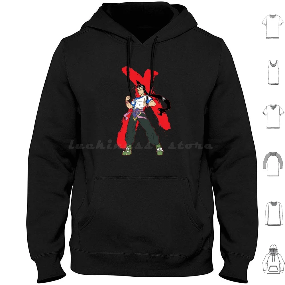 The Contact Sudadera con capucha de algodón de manga larga Xenogears Fei Fong Wong Lacan Id Ido Classic Rpg Classic Psx