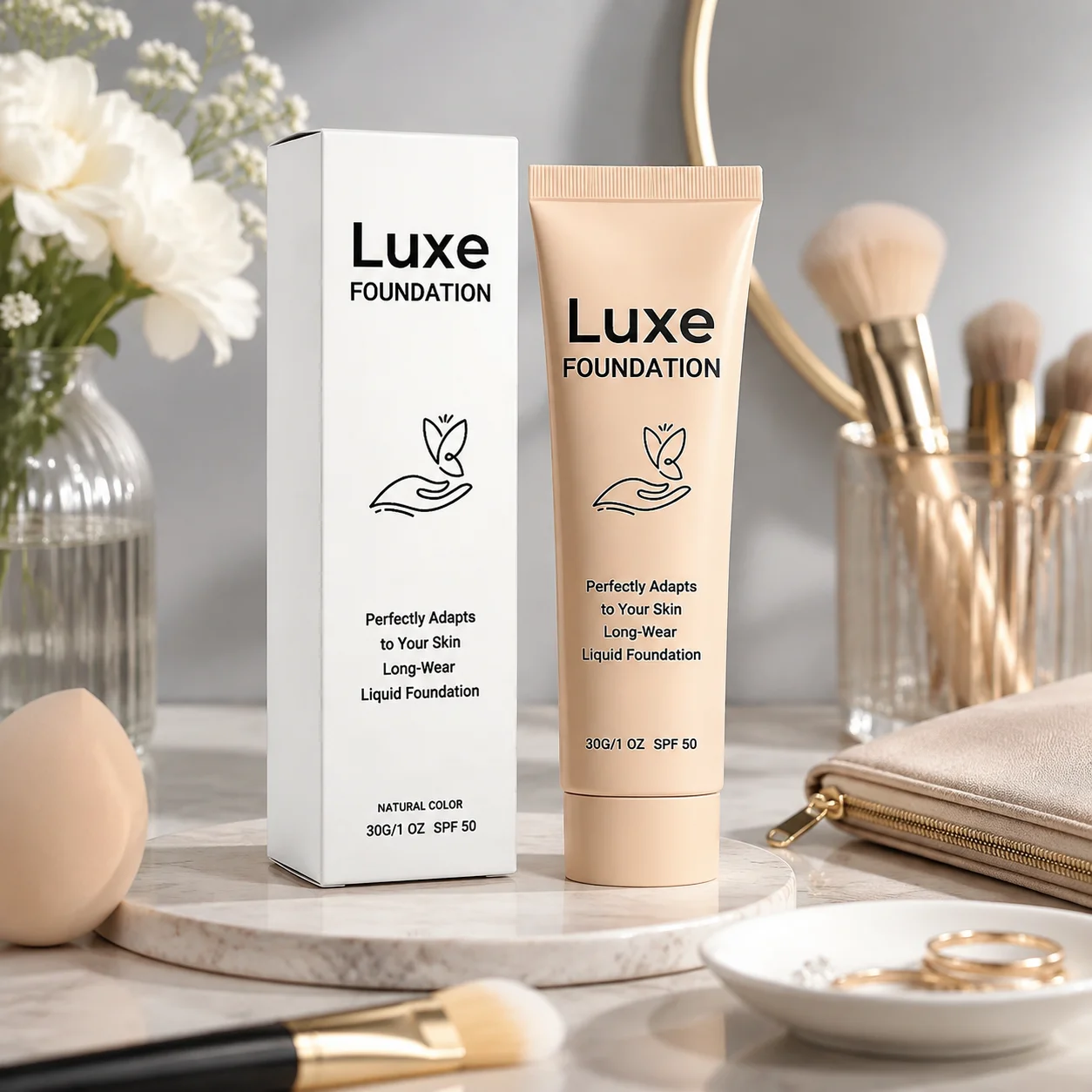 Magic Color Changing Liquid Foundation 30g SPF50 Long Lasting Hydrating Breathable Skin Tone Matching Face Makeup Base