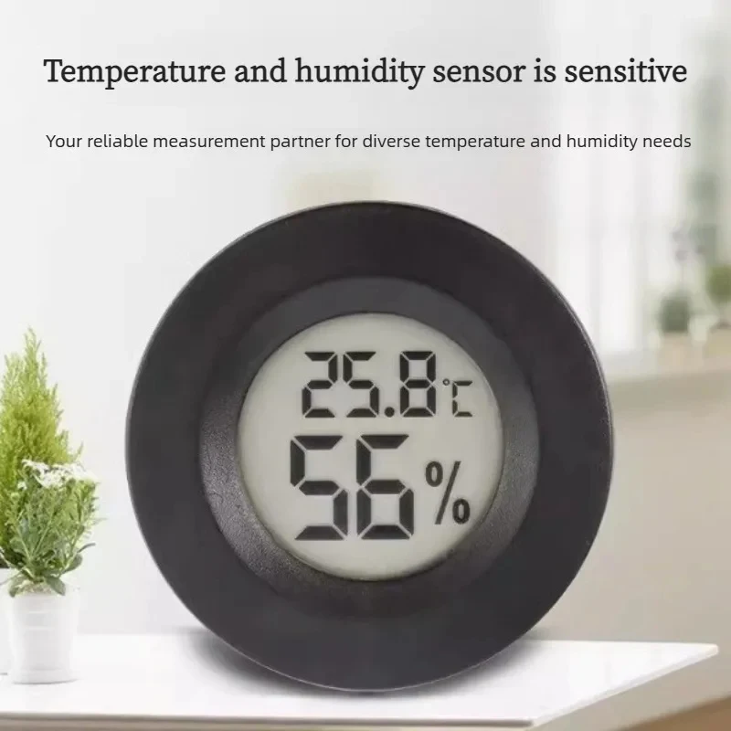1-6Pcs Mini Hygrometer Thermometer Fahrenheit Or Celsius Meter Digital LCD Monitor Indoor Room Round Humidity Temperature Gauge