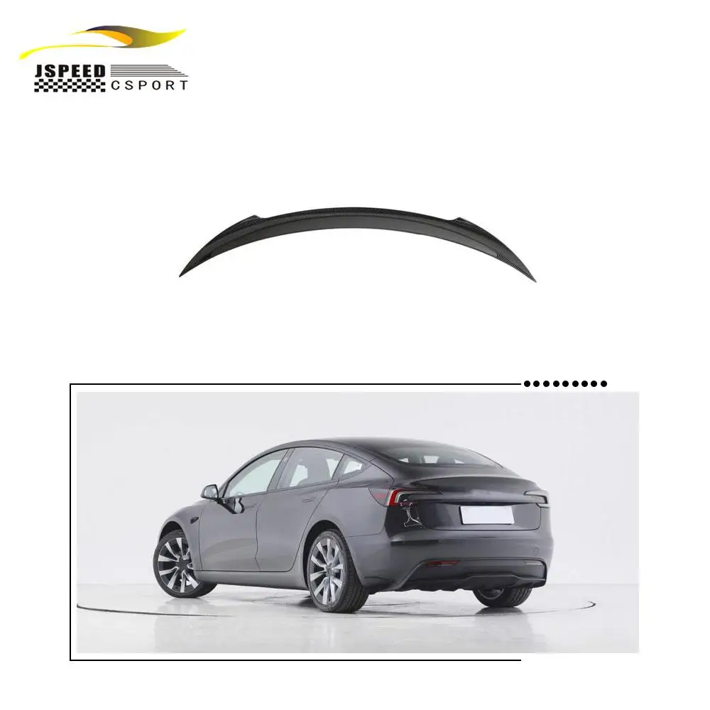

Suitable for Carbon fiber rear spoiler Tesla MODEL 3 2023-2024