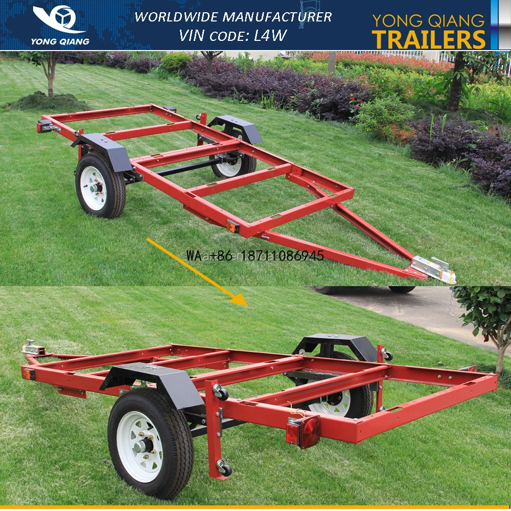 

4x8 5x8 Black Folding Utility Car Travel Trailer Lightweight Compact