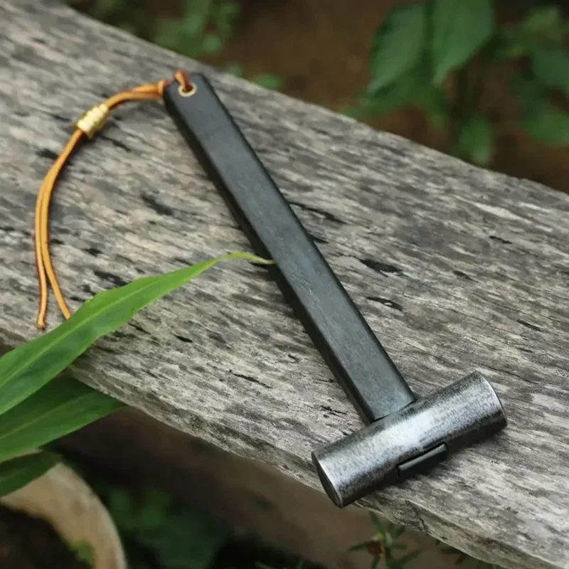 High-carbon Steel DIY Handmade Dark Hammer Professional Double-ended Hammer Wood Handle Woodworking Multifunctional Hand Tools
