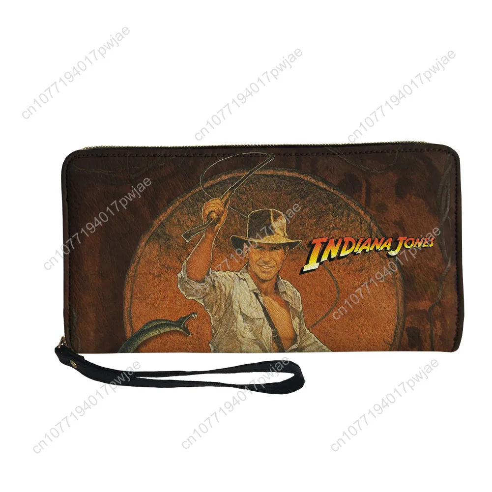 Indiana Jones Raiders of The Lost Ark Custom Wallet Purse Sprunki Mens Womens Zipper Long Wallets Double Wallet Gift Bag