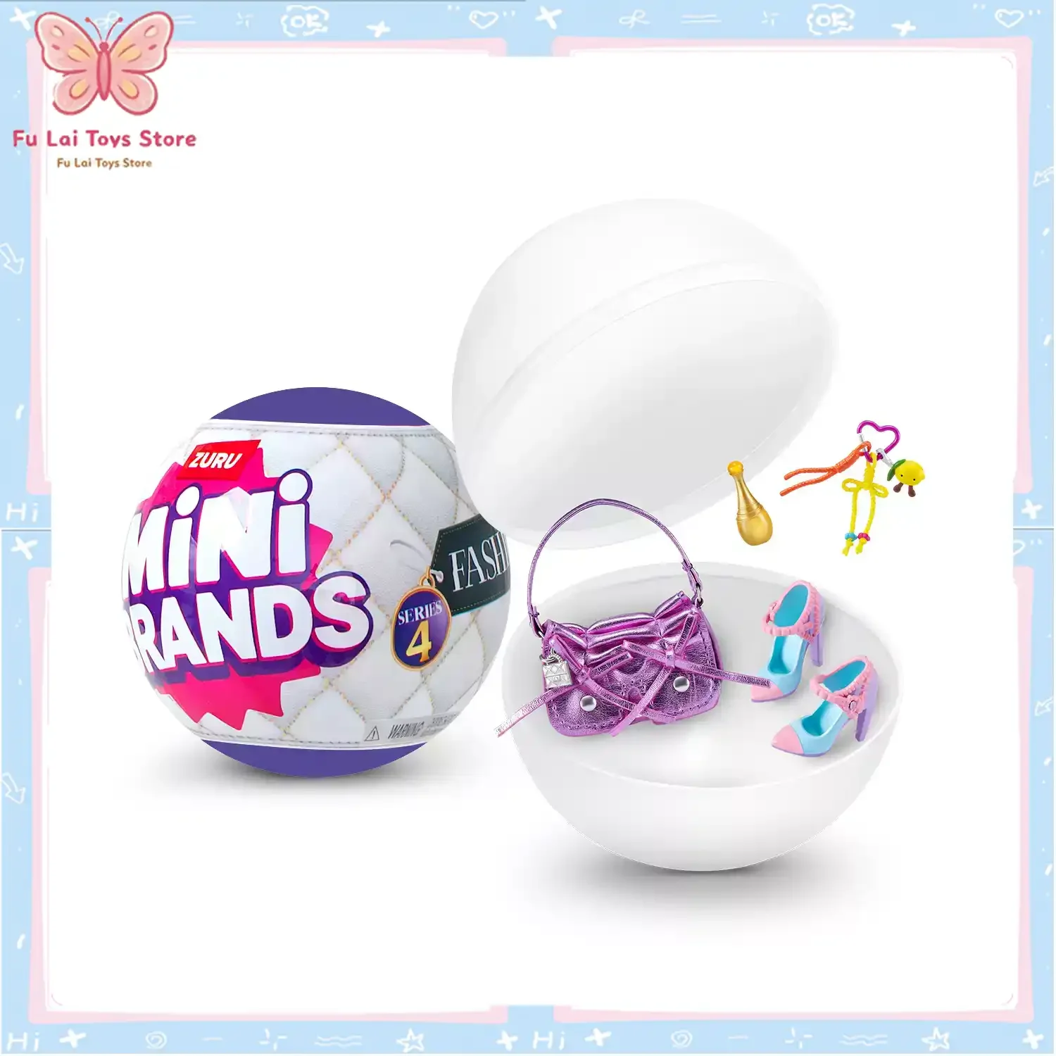 Original ZURU Mini Brands Fashion Series 4 Blind Box Collectible Toy with Mini Bags Shoes Accessories for Barbie Dolls Gift
