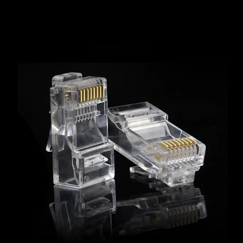 RJ-45 network cable module crystal plug CAT-5/5e 8 core gold-plated Ethernet network connector e1