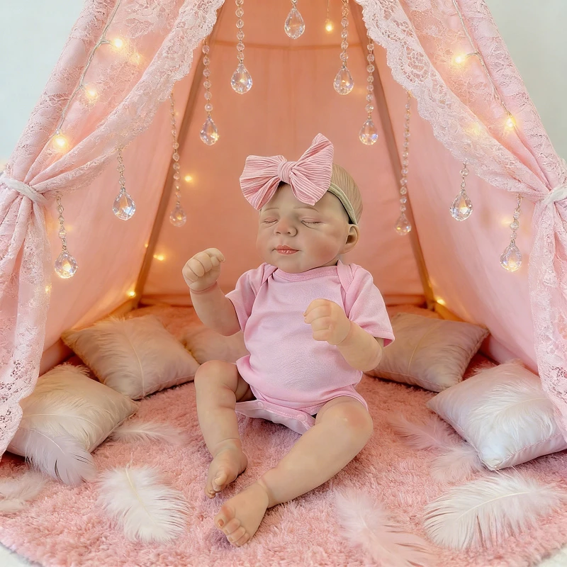 

Реалистичная виниловая кукла Паскаль 48 см с окрашенными волосами, подарок для девочек