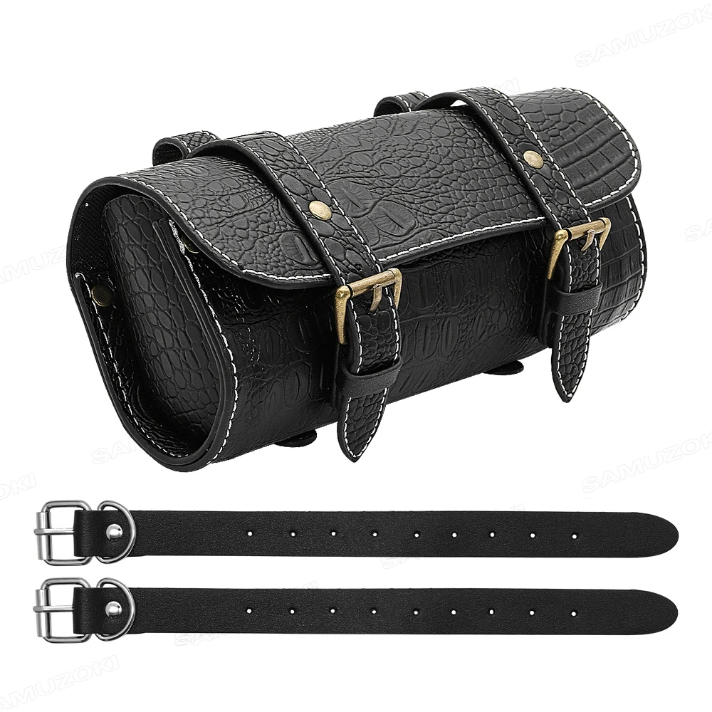 Motorcycle Tool Bag Universal Fork Bag Saddlebags Handlebar Bag Sissy Bar Storage Bag for Honda Kawasaki Suzuki Yamaha Sportster