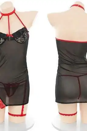 Kolor północy seksowna kontrastowa perspektywa sukienka elegancka seksowna bielizna seksowna dla kobiet siatkowa koronkowa przezroczysta słodka damska topy KL4K