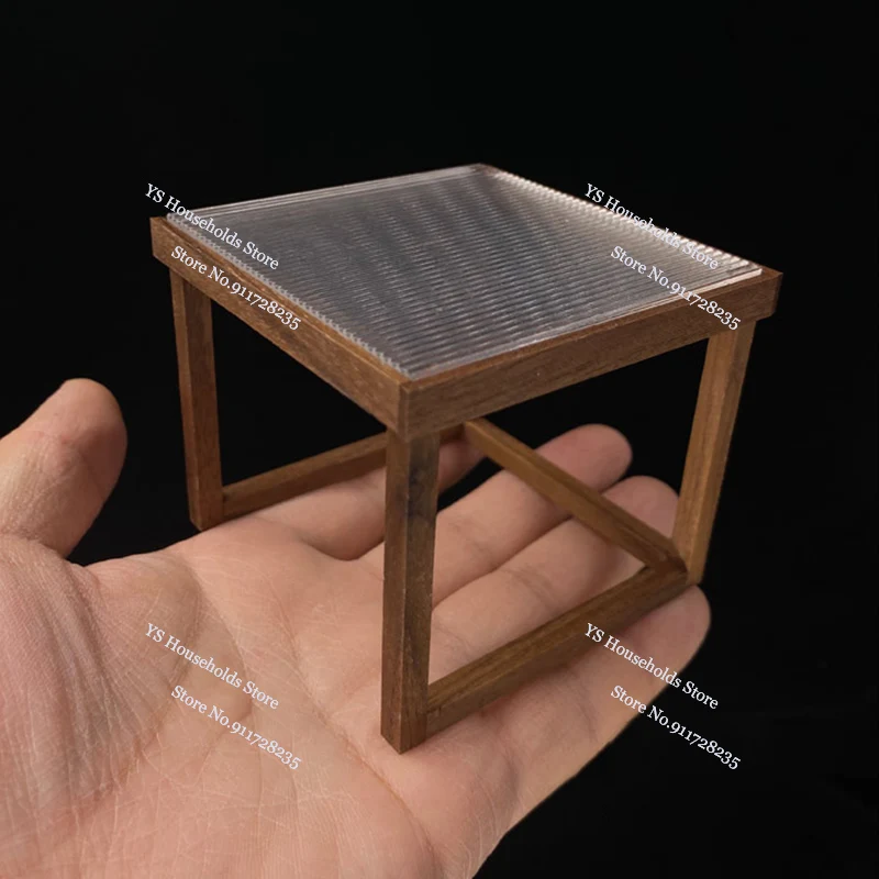 1/6 Man Soldier Mini Round Table Black Brown Sofa Retro Desk Lamp Model Toys Accessory For 12" Action Figure Scene Ornament