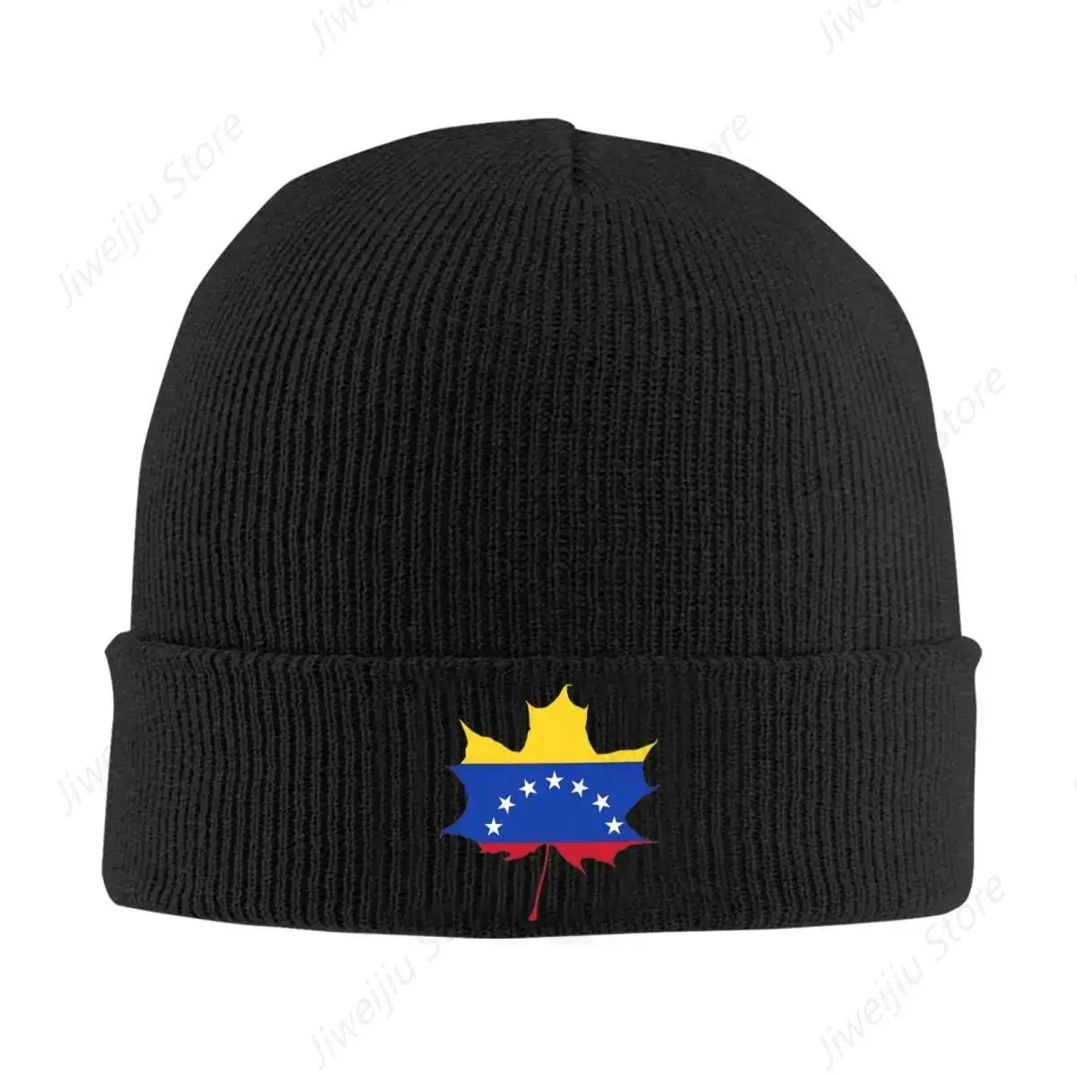 Venezuelan In Canada Bonnet Hats Knit Hat Unisex Adult Retro Thermal Elastic Beanie Hats Autumn Kpop Printed Caps