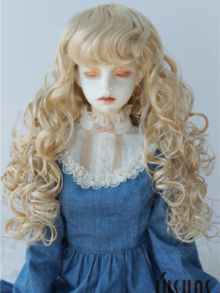 

JD311 1/6 1/4 1/3 Synthetic mohair BJD wig 6-7inch 7-8inch 8-9inch Long European wave Doll hair YOSD MSD SD DOD Accessories