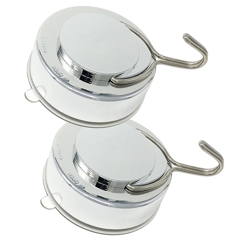 

ABRS-Suction Hook 6 Pack Vacuum Stainless Steel Suction Cup Hooks,Triple Hooks Wall Hook,Bath Towel Hook