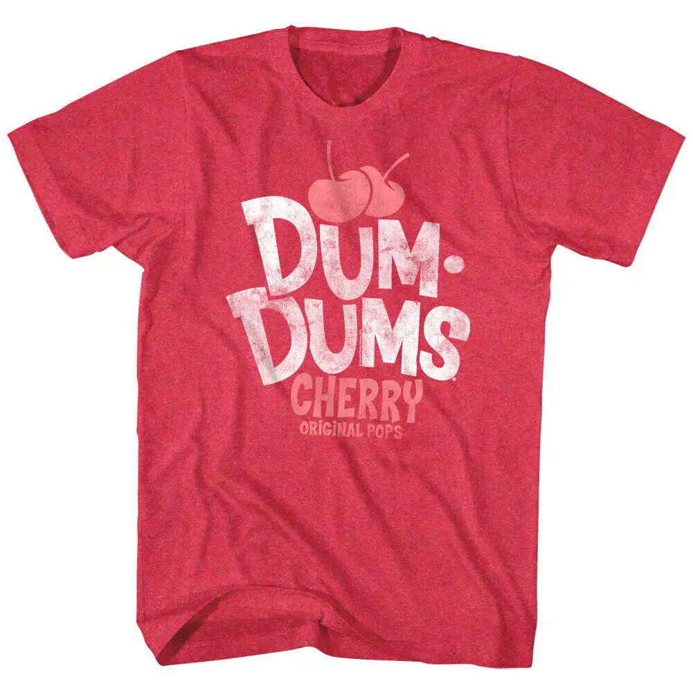 Dum Dums Cherry Original Pops Men'S T Shirt Lollipops Candy Red Top