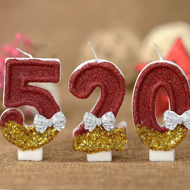 Number Birthday Candles Cake Decoration 0 1 2 3 4 5 6 7 8 9 New Year Happy Birthday Cupcake Topper Birthday Party Anniversary