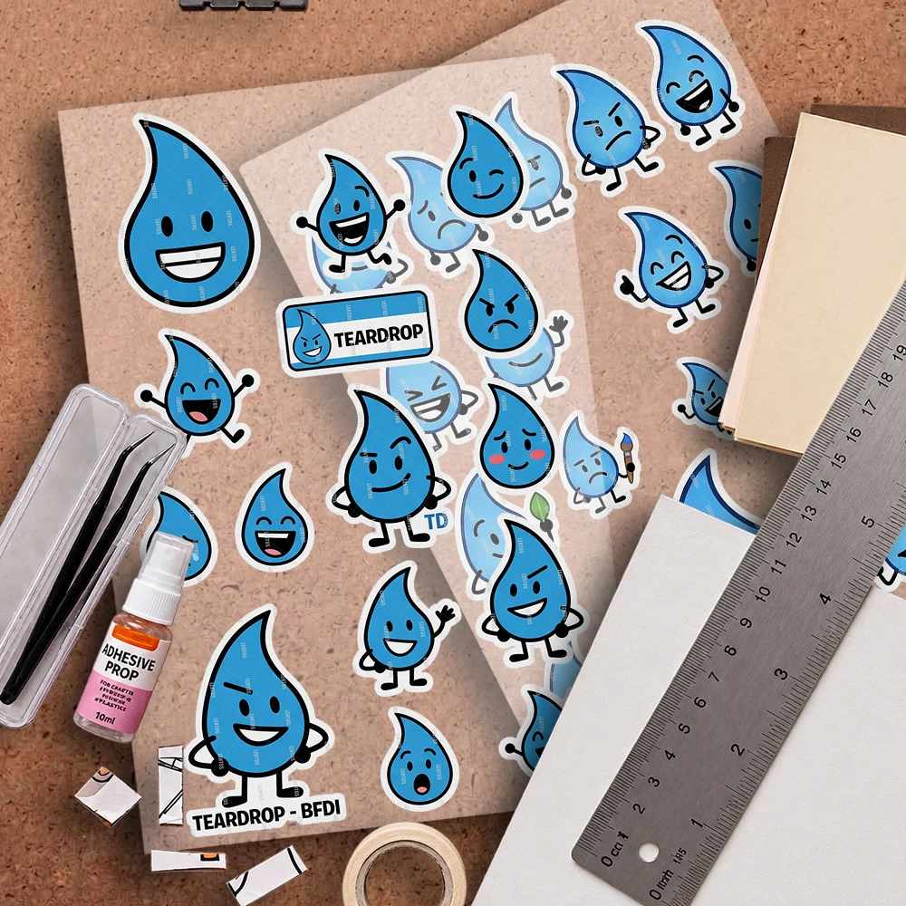 Universal Anime Reflective Stickers Safety Decals for Helmets Bikes Luggage More for  T-Teardrop