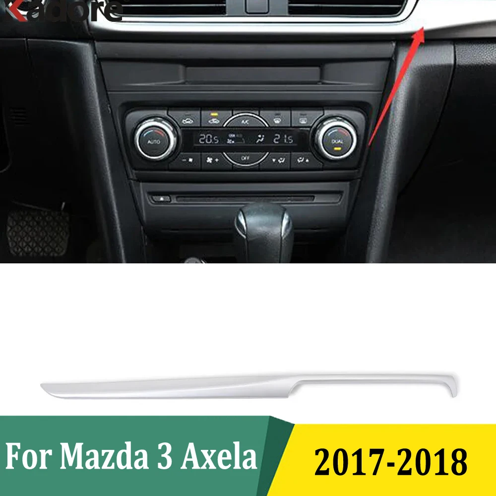 For Mazda 3 M3 Axela 2017 2018 Dashboard Centrol Control Cover Panel Trim Car Interior Accessories ABS Matte