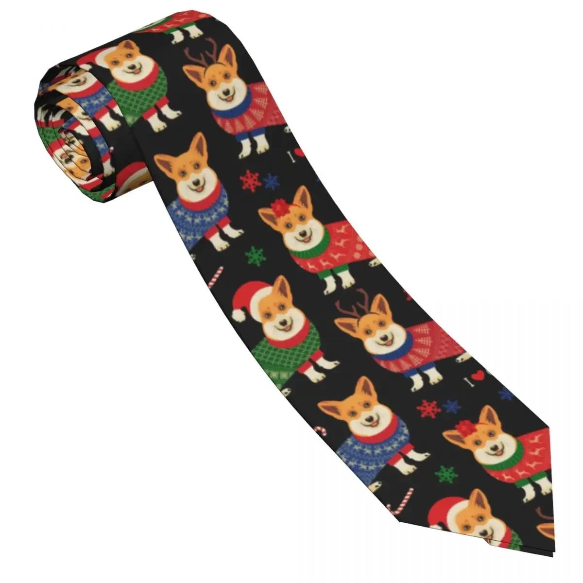 Casual Arrowhead Skinny Christmas Corgis In Cloth Necktie Slim Tie For Men Man Accessories Simplicity  Party mal 