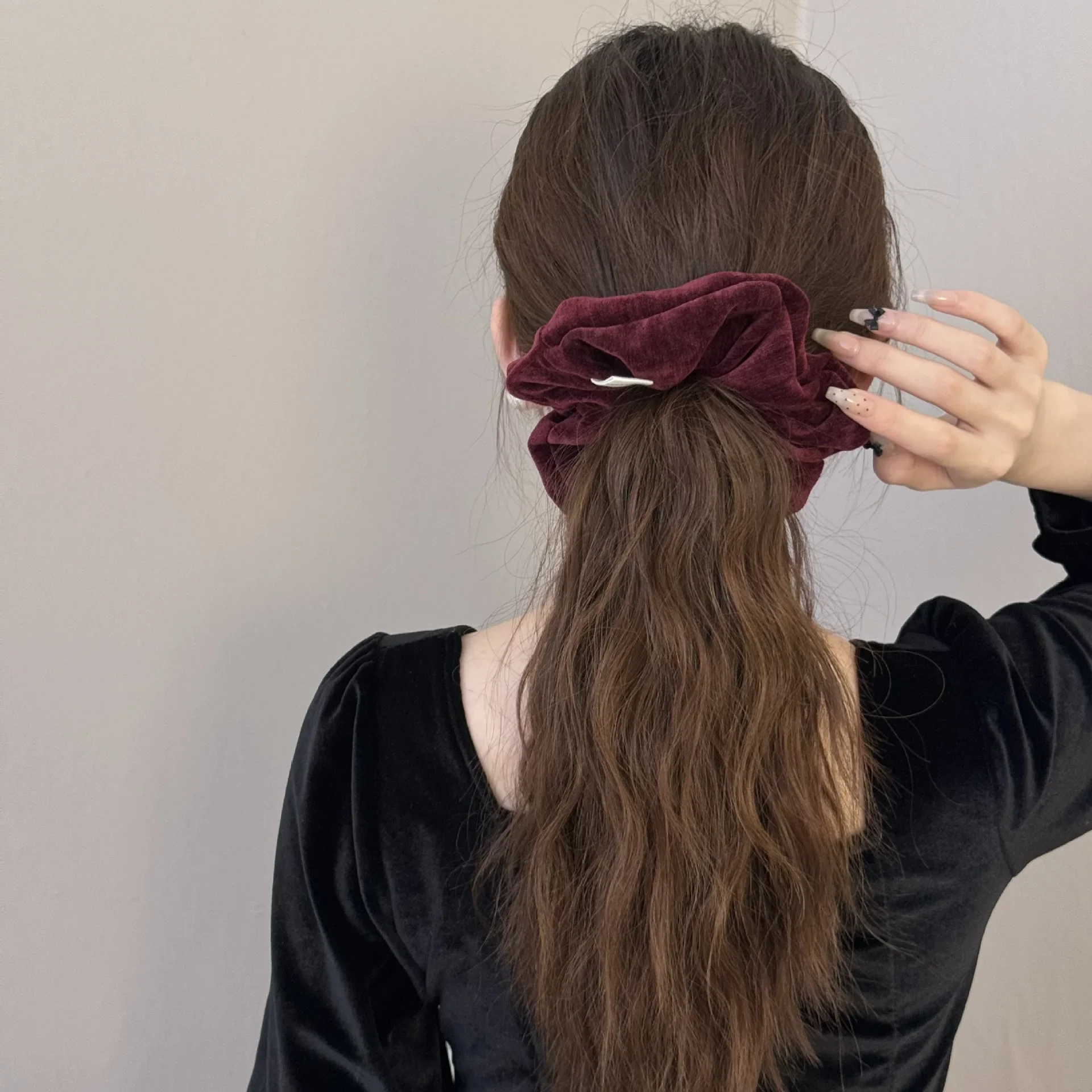 Large hair elastic rubber band for women girl scrunchie tie korean accessories popular fashion makeup new in kpop adults vintage