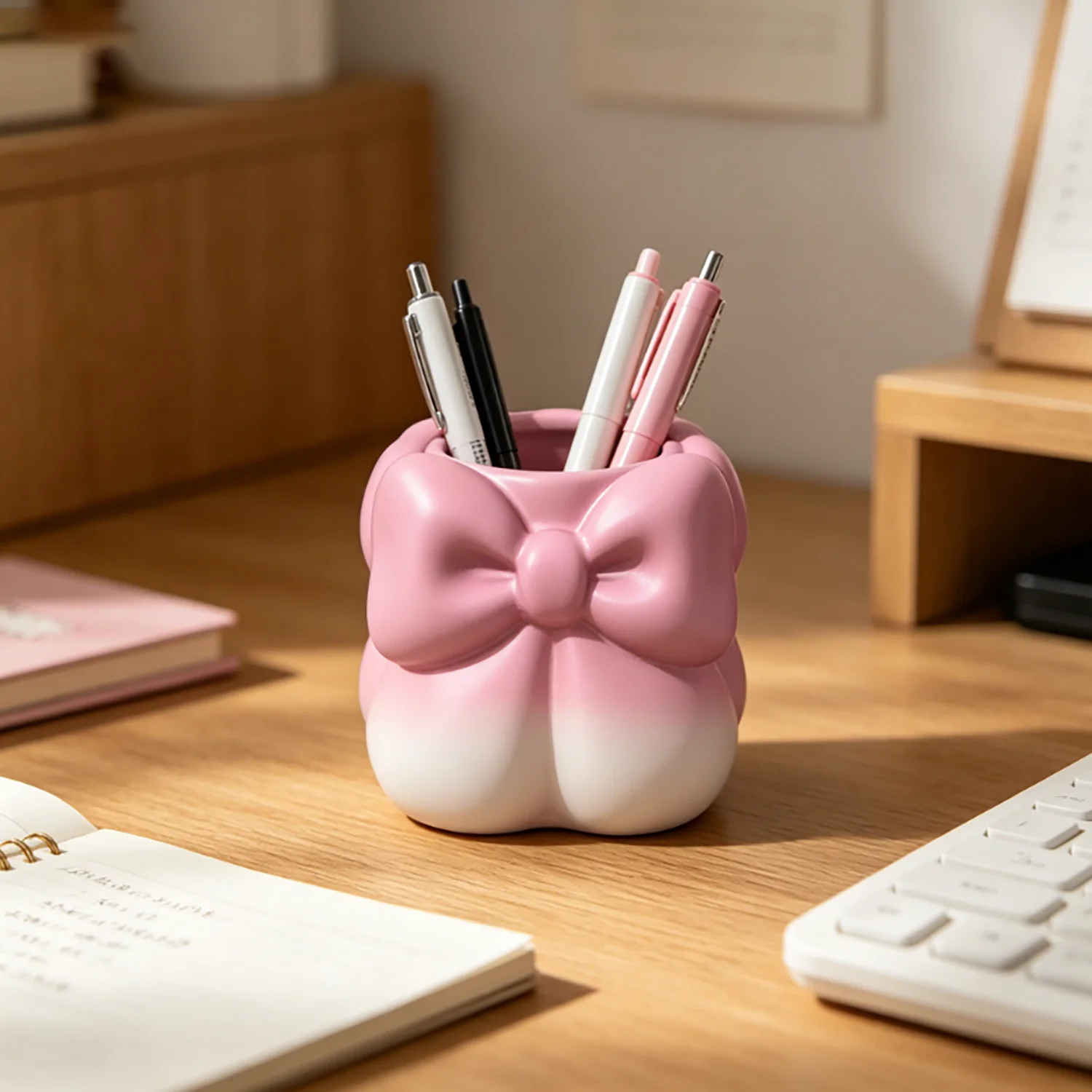 korean-style-soft-knot-pen-holder-silicone-storage-tube-high-aesthetic-desktop-pen-pot-small-flower-pot