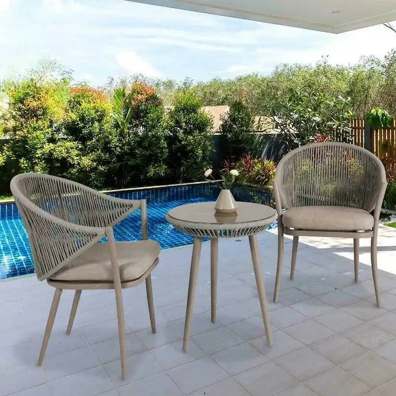 

Furniture Retro Natural Set Garden Balcony Cushions Lounge Outside Garden Furniture Set Design Yard Meble Ogrodowe Decorations