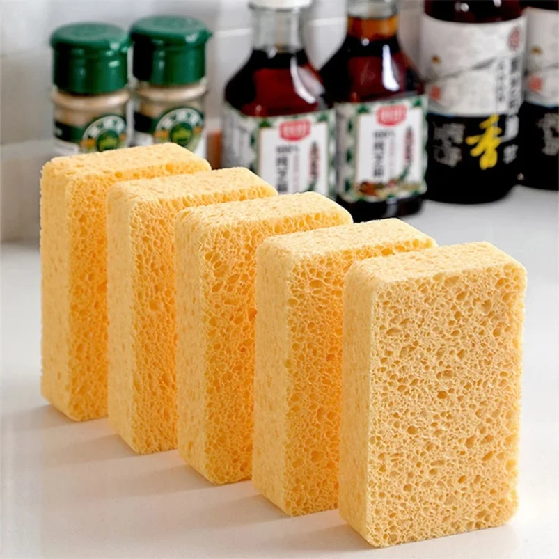 Compressed wood pulp cotton dishwashing cotton kitchen supplies thickened cloth absorbent cleaning supplies scrubber pot ware