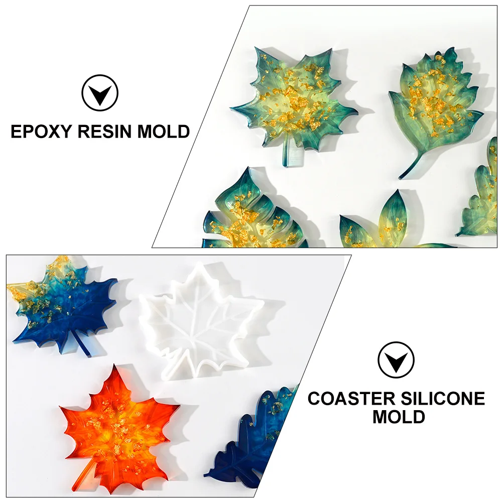 

2 шт. силиконовые формы в форме листа для литья эпоксидной смолы DIY ремесленный инструмент экологически чистый прочный практичный форма для эпоксидной смолы