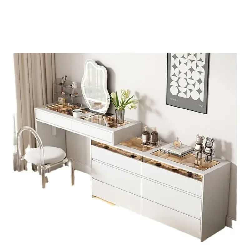 

Italian solid wood dresser chest, integrated dresser bedroom storage cabinet, high-end smart chest, home dresser